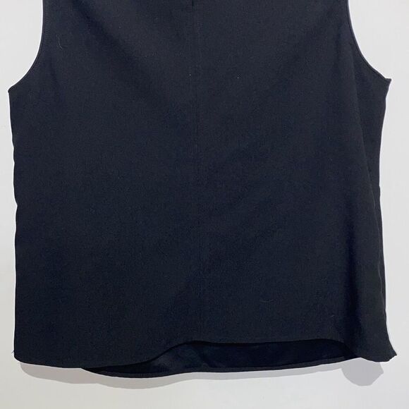 White House Black Market Women's Black Keyhole Back Sleeveless Blouse Medium - Picture 6 of 8